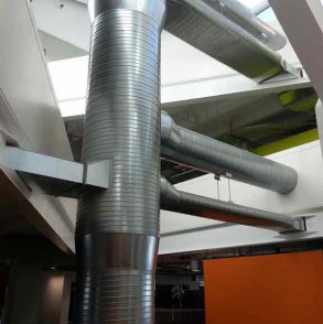 HVAC system inside ASB building